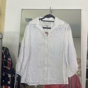 Temptation Positano Liro Button Up in Bianco
